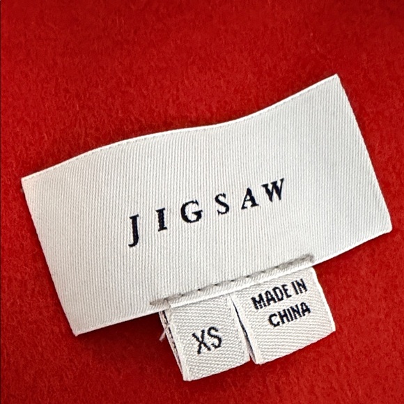 Jigsaw 100% Wool Grace Coat burnt orange size XS - Picture 3 of 6